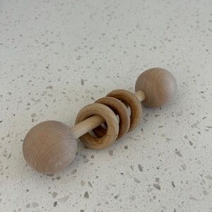 Amazon Wooden Rattle Toy - Natural Brown